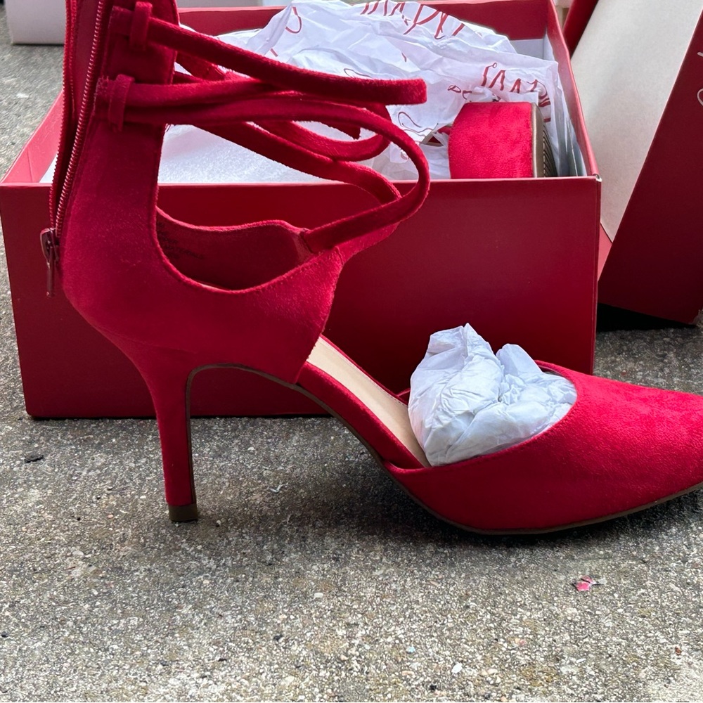 Elegant Red Women's Heels